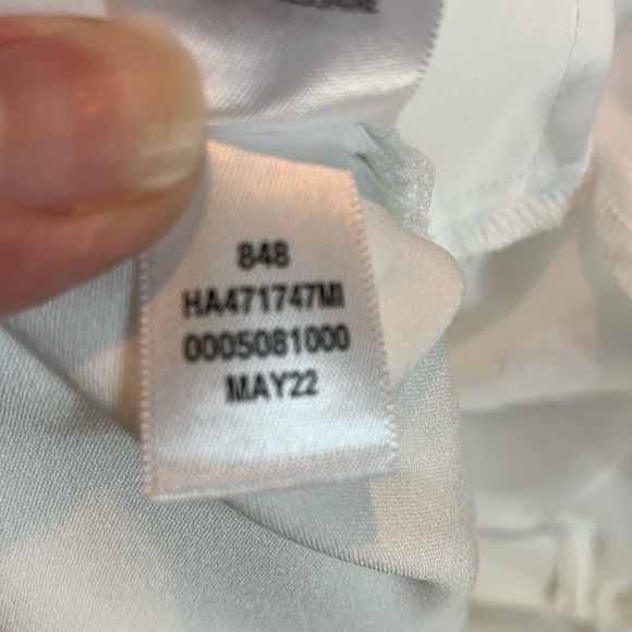 Halogen Elastic High Waist Wide Leg Trousers - White - size Large - Picture 6 of 7